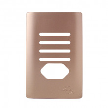 Placa 4x2 p/ 4 Interruptores + 1 Tomada - Novara Ouro Rose